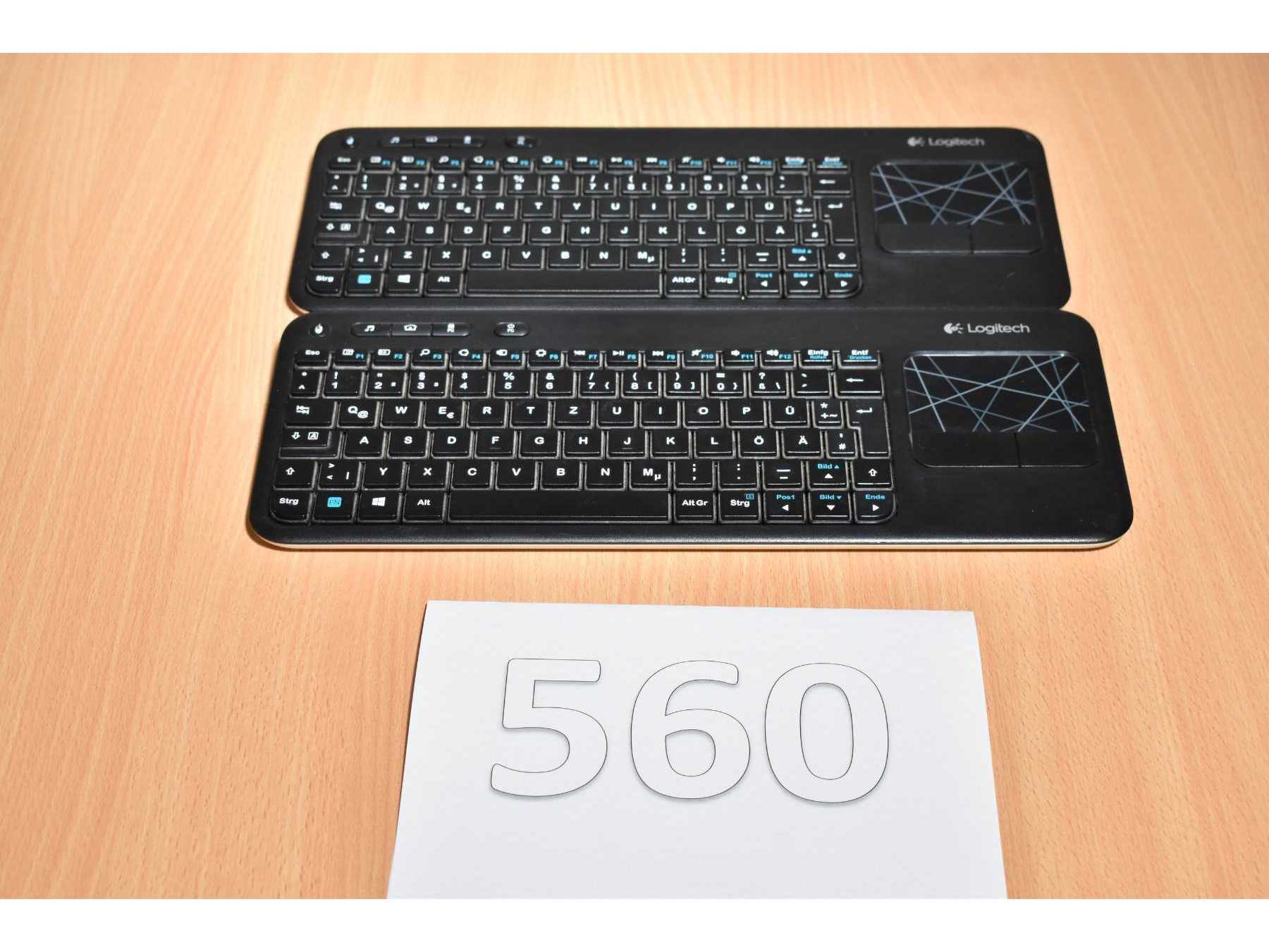 ogitech K400r Touch Wireless Tastatur schwarz
Gesamtansicht