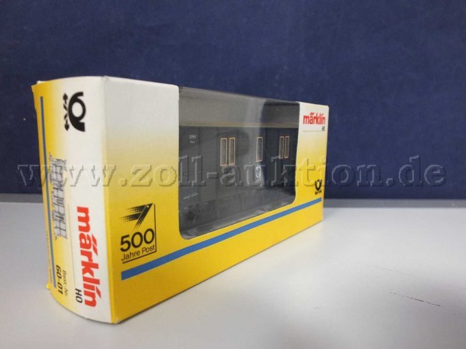 Detailansicht Märklin Post-Gepäckwagen mit Bremserhaus Nr. 60-01 in OVP