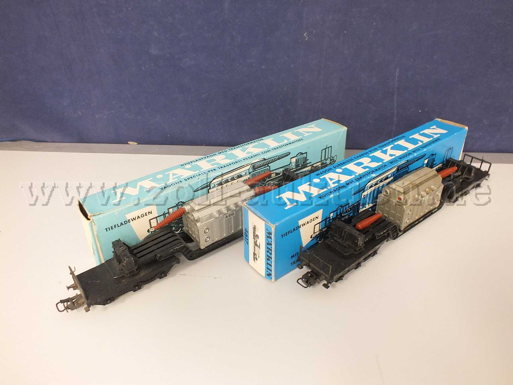 Gesamtansicht der Auktion Tiefladewagen  mit Transformator