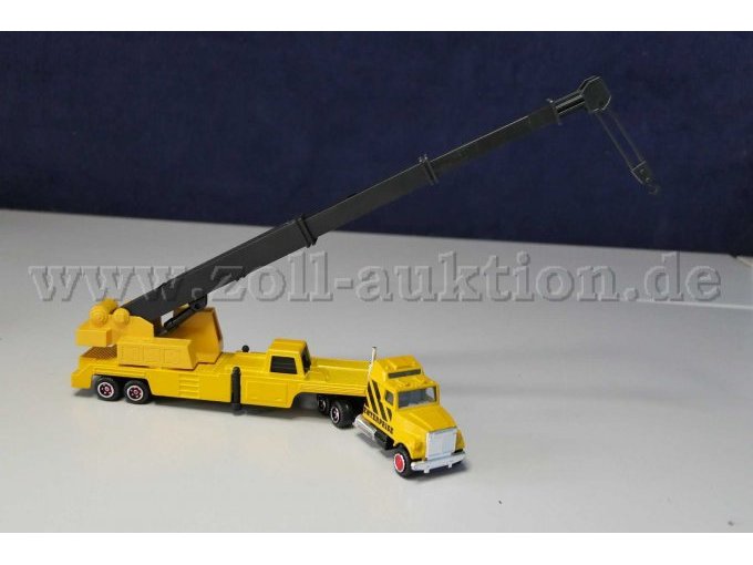 Majorette 617 Sattelzug Baufahrzeug Enterprise Kran Ansicht von vorne