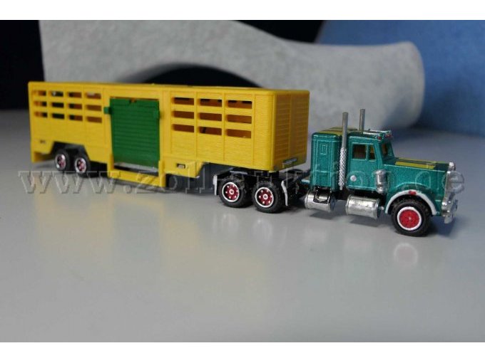Majorette Sattelzug Kenworth Viehtransporter Ansicht von der Seite