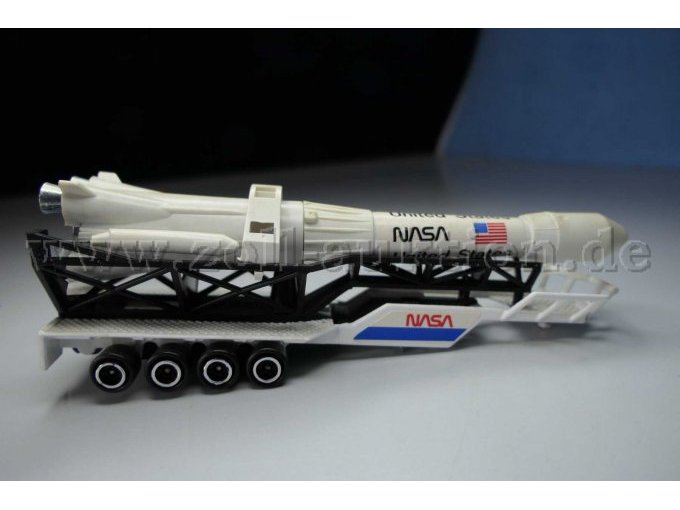 Majorette Sattelzug Nr. 610 NASA Raketen Transporter Ansicht von der Seite zerlegt