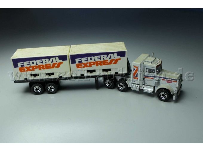 Matchbox Sattelzug mit zwei Containern Federal Express Ansicht von der Seite