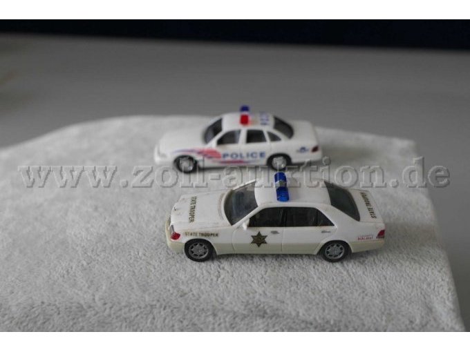 Busch 1:87 Modellauto 49011 und Herpa Mercedes Benz 600 SEL Gesamtansicht