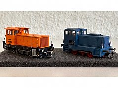 Diesellokomotiven BR102 und V23 Gesamtansicht