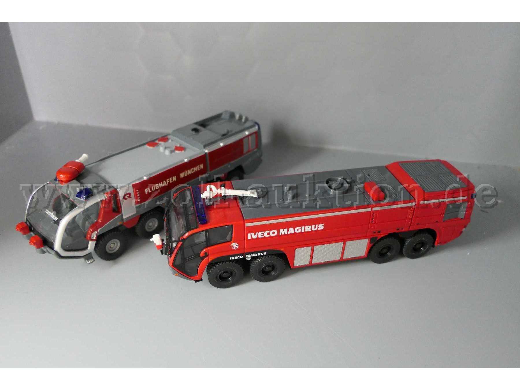 Modelle, IVECO Magirus Super Dragon 2 und RB Panther FLF FH 1, 1:87 u. 1:50 Gesamtansicht