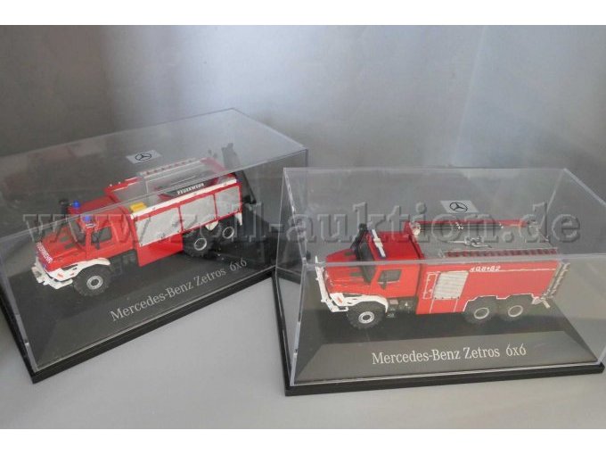 MB Zetros 6x6 Feuerwehr/ Schlauchboot und MB Zetros 6x6 Feuerwehr, 1:87 Gesamtansicht MB Zetros 6x6 Feuerwehr/ Schlauchboot und MB Zetros 6x6 Feuerwehr, 1:87 Gesamtansicht