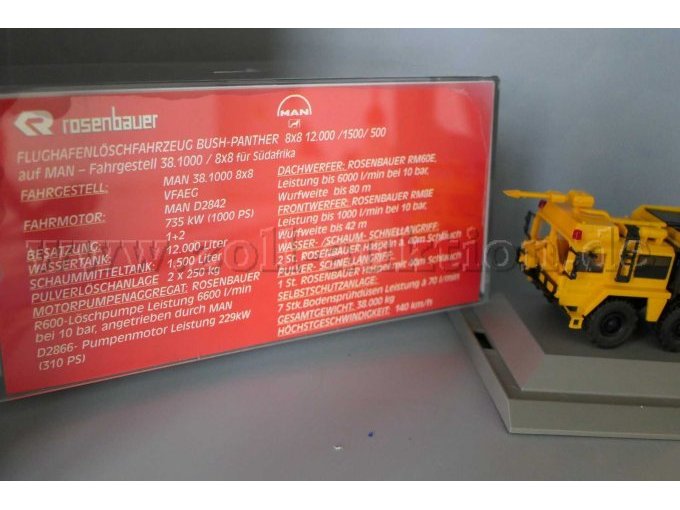 Rosenbauer Flughafenlöschfahrzeug Bush-Panther 8x8 Ansicht Aufsteller