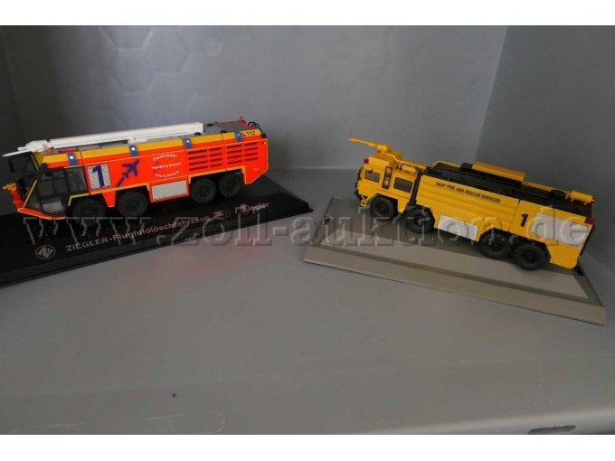 Rosenbauer FH-Löschfzg. Bush-Panther 8x8 und Flugfeldlöschfzg. Z8, 1:87 Gesamtansicht Rosenbauer FH-Löschfzg. Bush-Panther 8x8 und Flugfeldlöschfzg. Z8, 1:87 Gesamtansicht