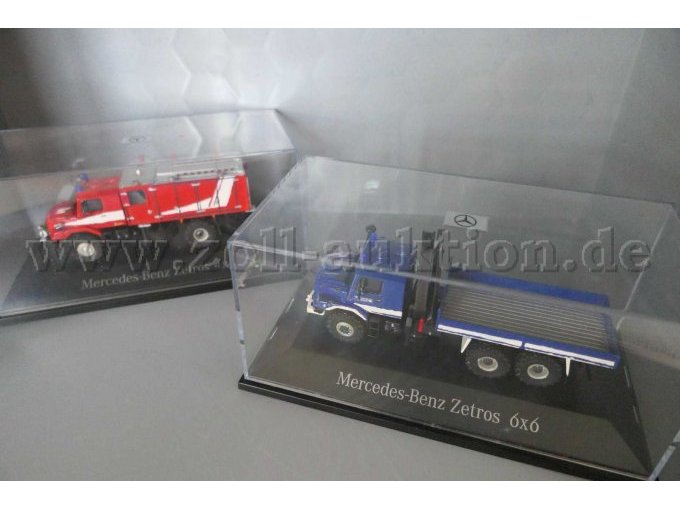 MB Zetros 4x4 Feuerwehr und MB Zetros 6x6 THW, 1:87 Gesamtansicht MB Zetros 4x4 Feuerwehr und MB Zetros 6x6 THW, 1:87 Gesamtansicht