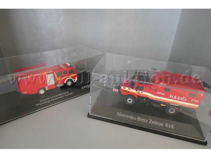 MB Zetros 6x6 Feuerwehr und MB Zetros 6x6 Feuerwehr, 1:87 Gesamtansicht MB Zetros 6x6 Feuerwehr und MB Zetros 6x6 Feuerwehr, 1:87 Gesamtansicht