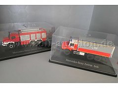MB Zetros 6x6 Feuerwehr und MB Zetros 6x6 Feuerwehr Plane, 1:87 Gesamtansicht