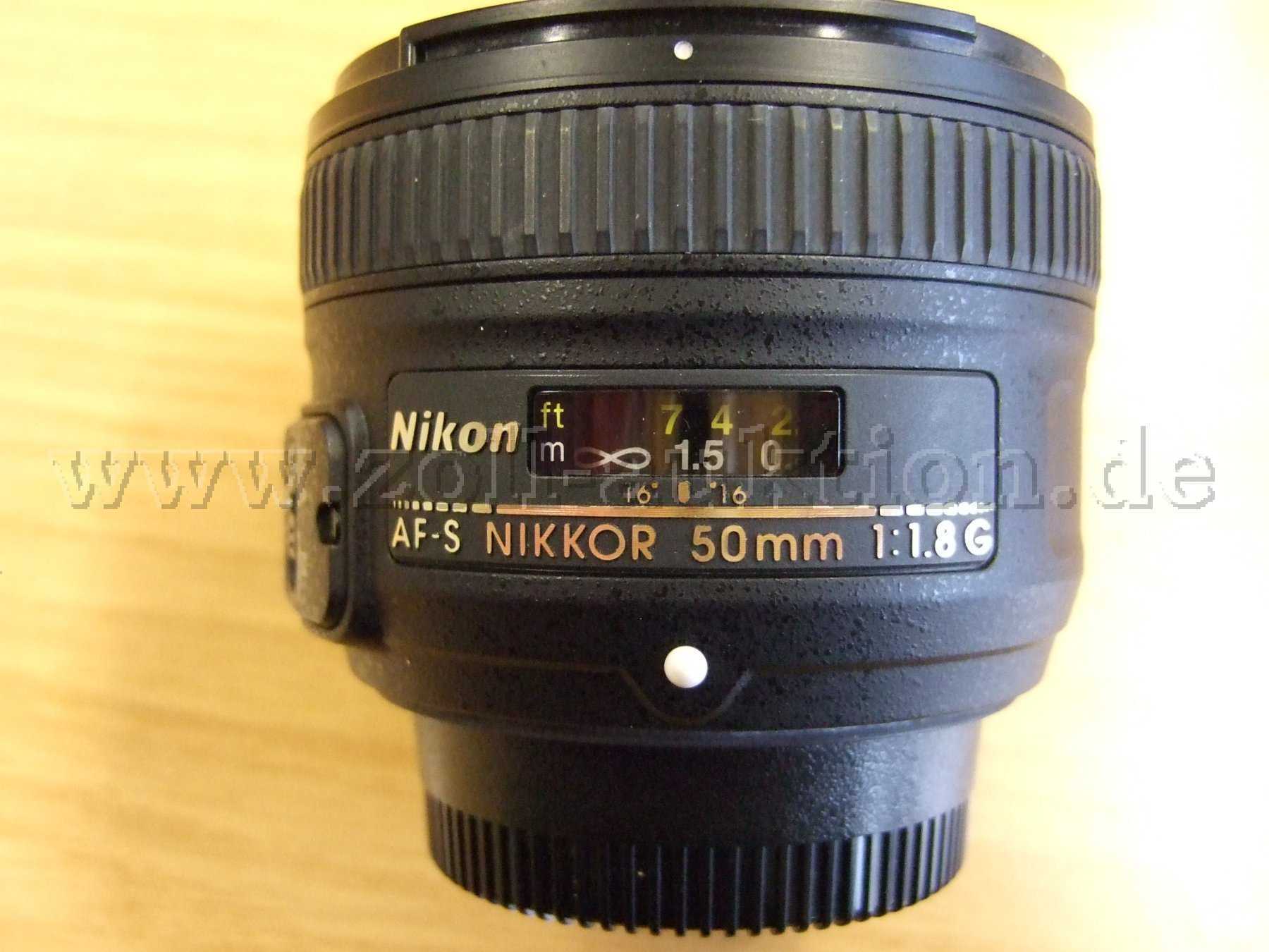 Nikon AF-S Nikkor 50 mm 1:1.8 Details
