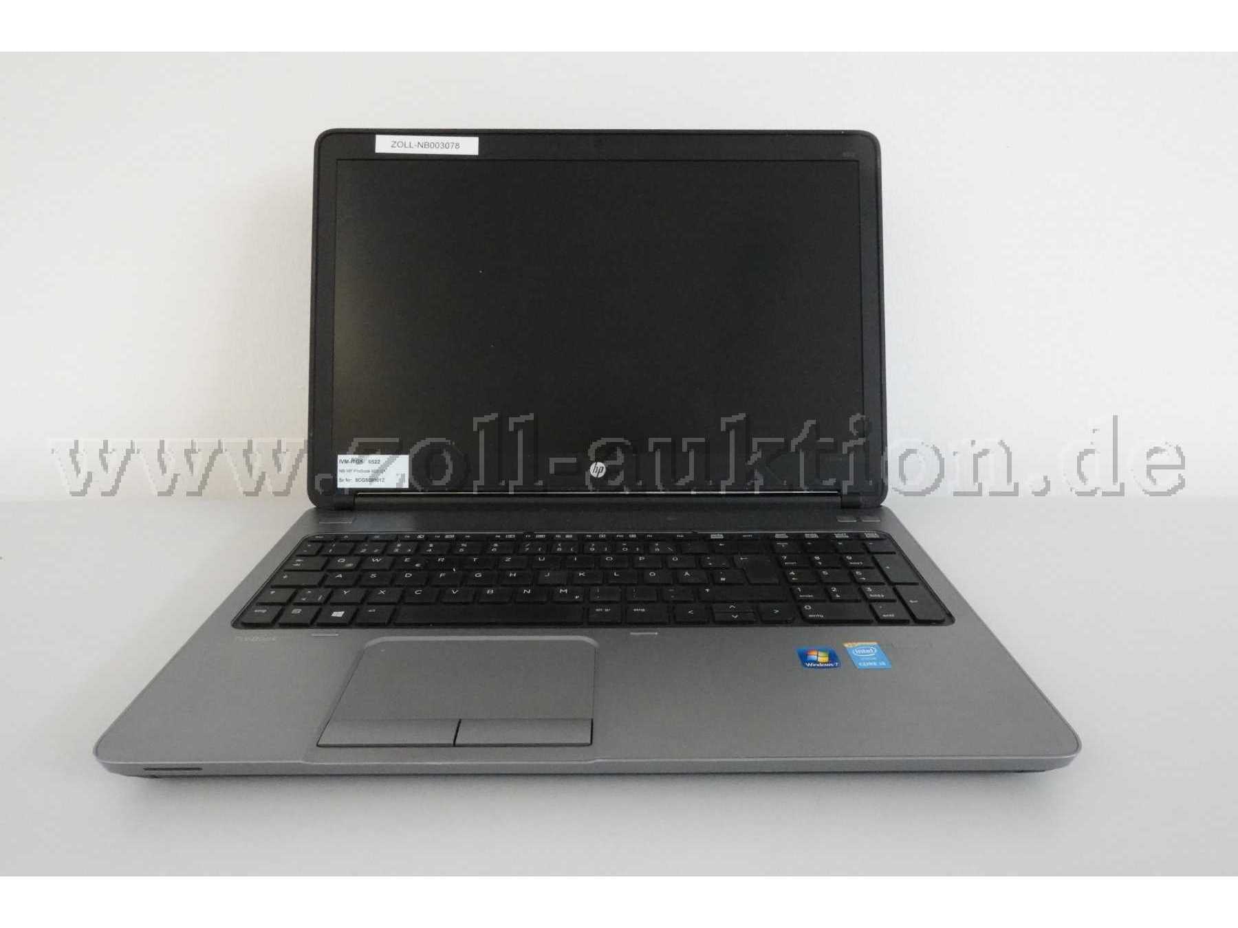 HP Probook 650 G1. Ansicht aufgeklapptes Notebook