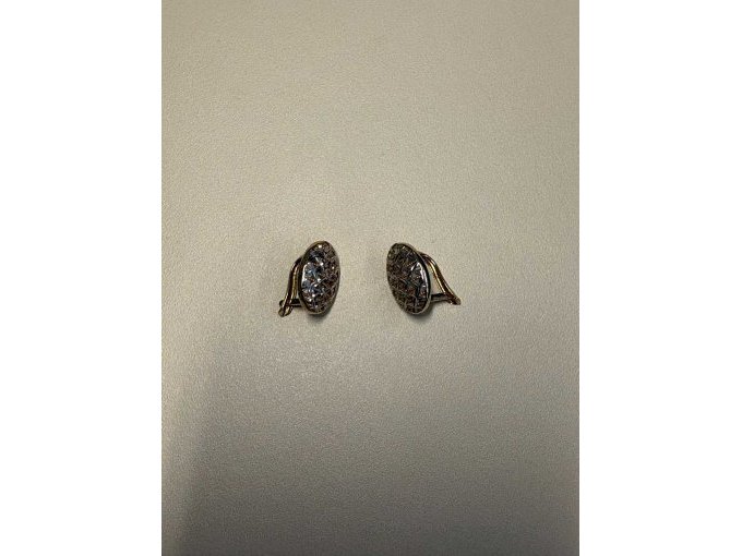 2 Ohrclips, 585er Gold bicolor
