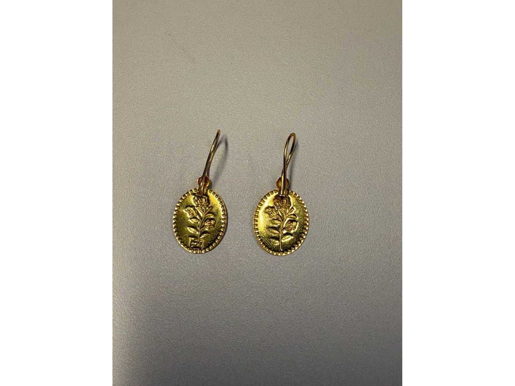 2 Ohrhänger 900er Gold