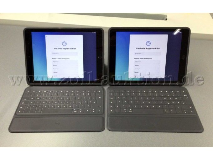 2 Apple iPad 7. Generation mit Logitech Tastatur Hülle 2 Apple iPad 7. Generation mit Logitech Tastatur Hülle