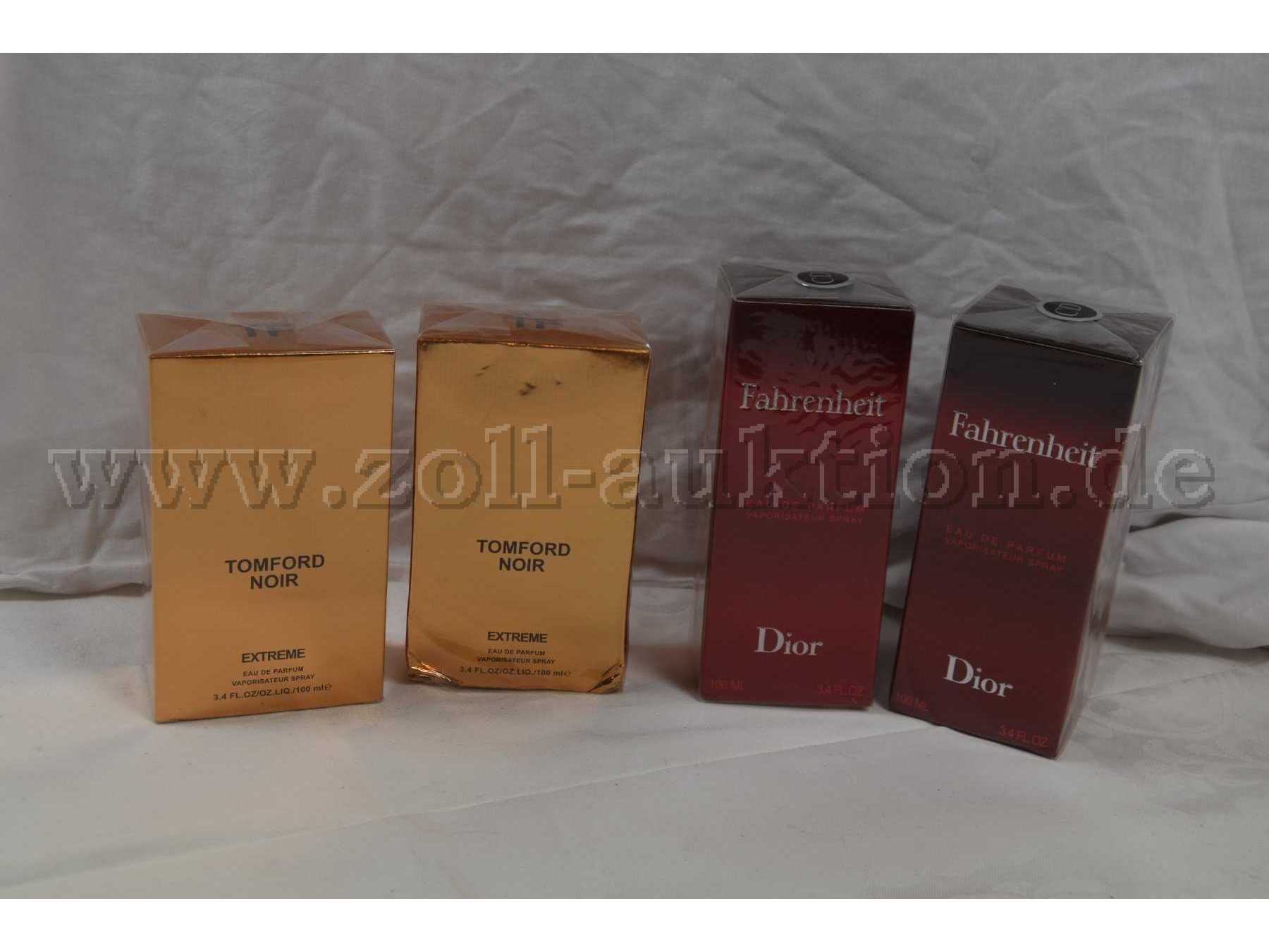 2 Eau de Parfum “Tom Ford” Noir je 100ml und 
2 Eau de Parfum “Dior” Fahrenheit 100ml