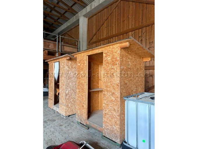 2 portiershuisjes van OSB, inclusief transportpallets – tweedehands – foto 4 – kavel bij Zoll-Auktion, Pfarrkirchen
