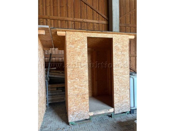 2 portiershuisjes van OSB, inclusief transportpallets – tweedehands – foto 2 – kavel bij Zoll-Auktion, Pfarrkirchen