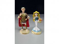 Plastoy Sammelfiguren "Asterix und seine Welt", Falbala und Cäsar Gesamtansicht