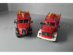 Preiser Modellfahrzeuge, Magirus TLF 16 Rundhauber und TLF 16 Eckhauber Gesamtansicht von vorne