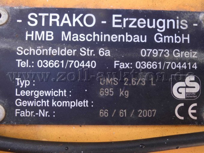 Typenschild 1. Schneepflug