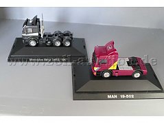 Herpa Mercedes Benz 2448 SK und MAN 19-50 Gesamtansicht