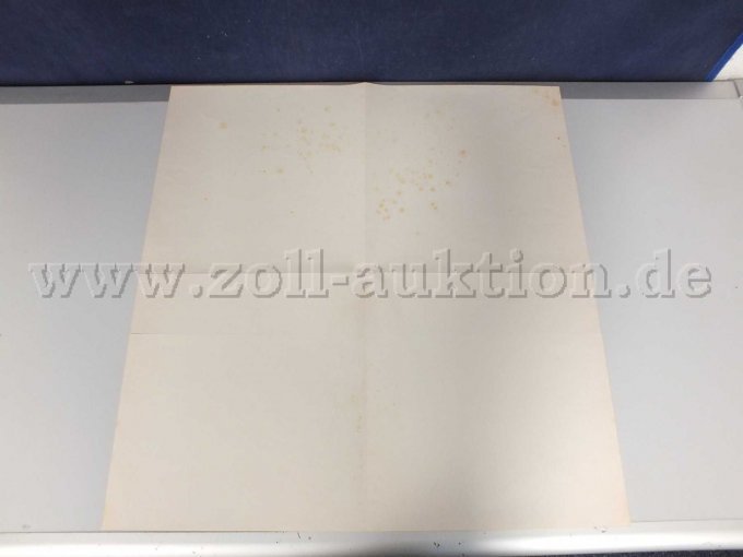 Rückseite des Posters zur LP mit Beschädigungen