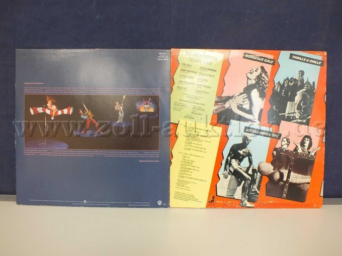 Rückseite der LPs mit Auflistung der Lieder, mit Beschädigungen