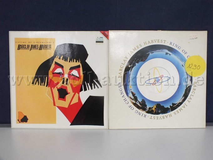 Gesamtansicht der LPs Barclay James Harvest, mit Beschädigungen