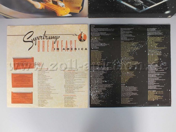 Detailaufnahme der Schutzhülle zu den LPs, Vorderseite