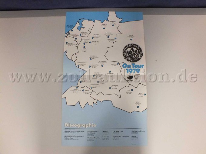 Rückseite des Posters zur LP mit Beschädigunen