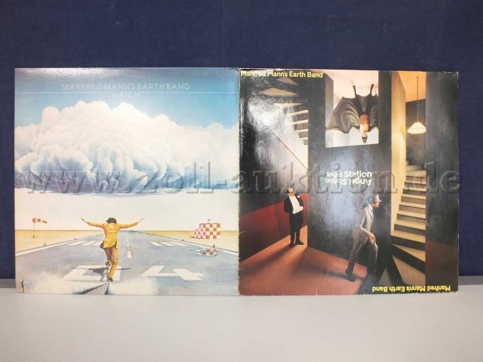 Gesamtansicht der LPs Manfred Mann's Earth Band, mit Beschädigungen Gesamtansicht der LPs Manfred Mann's Earth Band, mit Beschädigungen