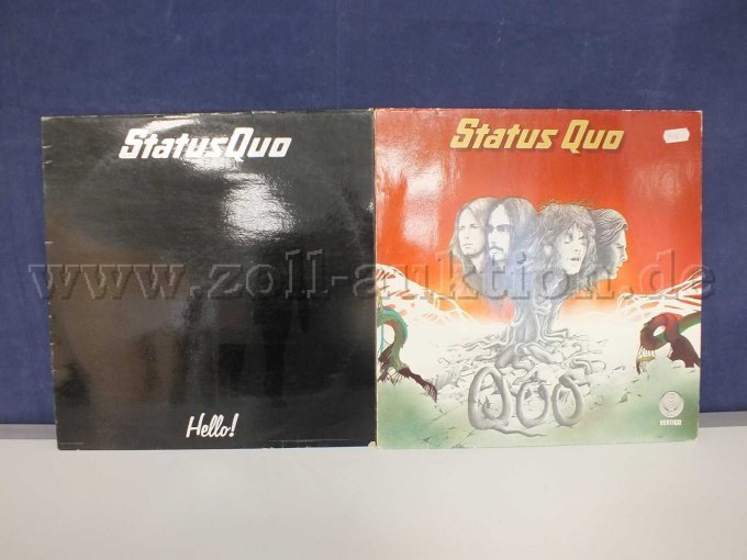 Gesamtansicht der LPs Status Quo, mit Beschädigungen