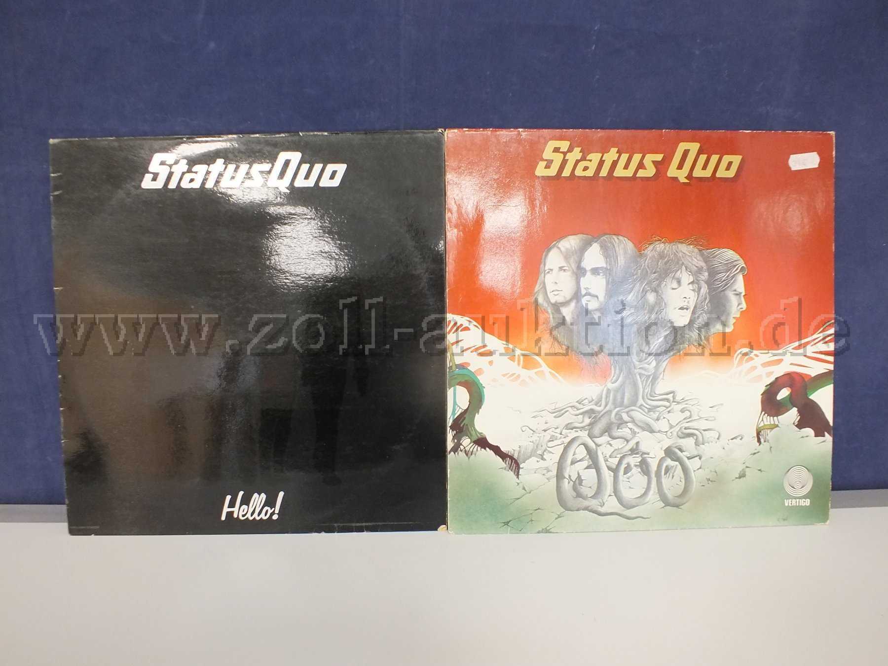 Gesamtansicht der LPs Status Quo, mit Beschädigungen