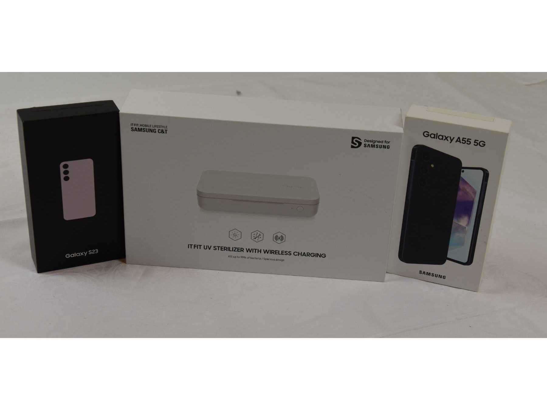2 Smartphone „Samsung“ Galaxy und 1 UV Sterilizer „Samsung“
