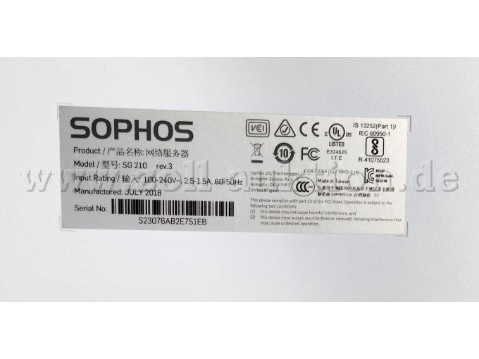 2 Sophos SG210 Firewall inkl. 2x Modul XRP200 inkl. 4x Transceiver – foto 5 – kavel bij Zoll-Auktion, Rüdesheim