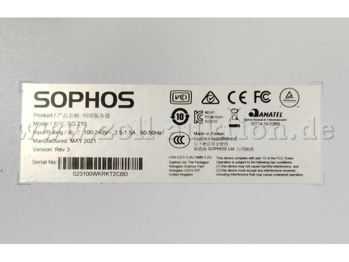 2 Sophos SG210 Firewall inkl. 2x Modul XRP200 inkl. 4x Transceiver – foto 6 – kavel bij Zoll-Auktion, Rüdesheim