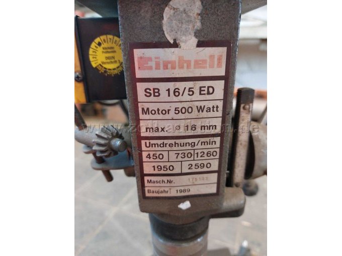 Technische Daten der Bohrmaschine von Einhell