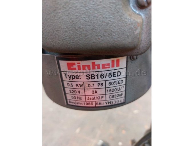 Typenschild der Bohrmaschine von Einhell