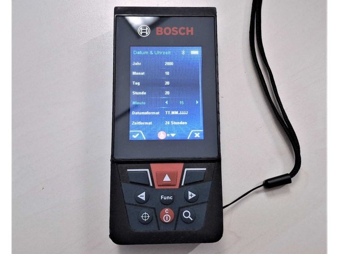 Laser-Entfernungsmesser, Funktionstest