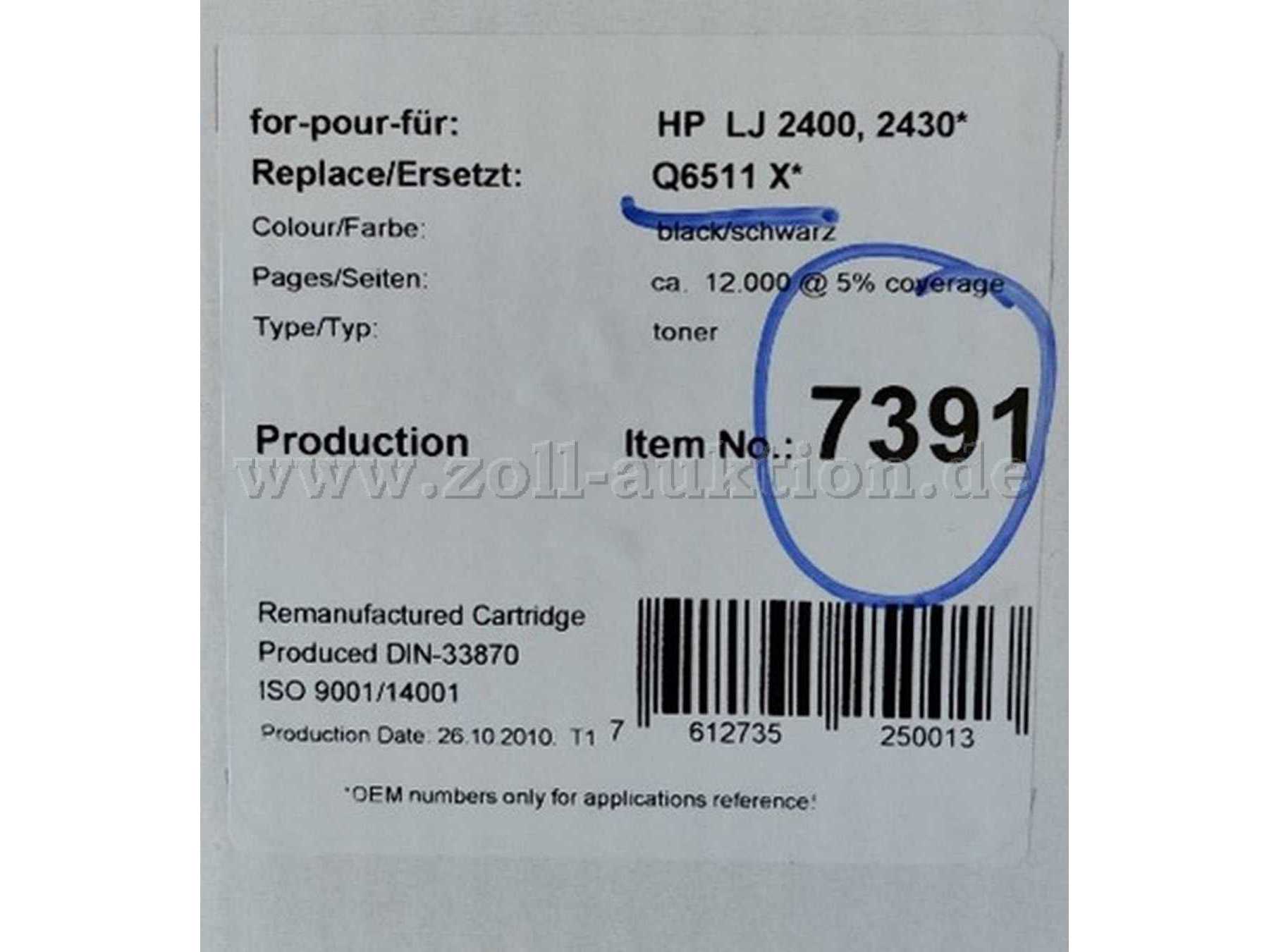 Toner HP LJ 2400 black