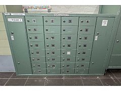 Waffenschrank  Frontansicht 
Kleine Fächer