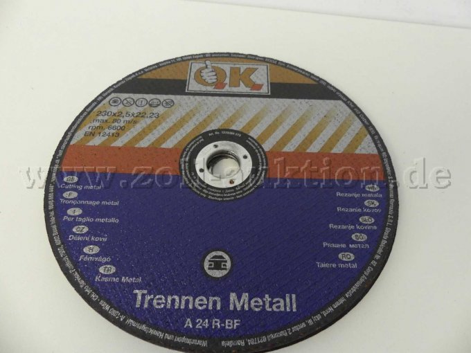 Ansicht 1 Trennscheiben Metall
