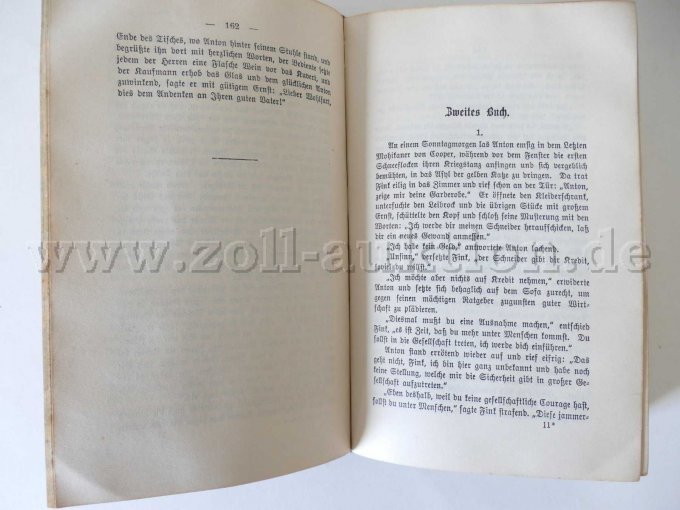 2 antiquarische Bände - Soll und Haben von Gustav Freytag, 1916 – foto 6 – kavel bij Zoll-Auktion, Dresden