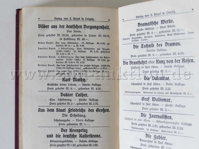 2 antiquarische Bände - Soll und Haben von Gustav Freytag, 1916 – foto 10 – kavel bij Zoll-Auktion, Dresden