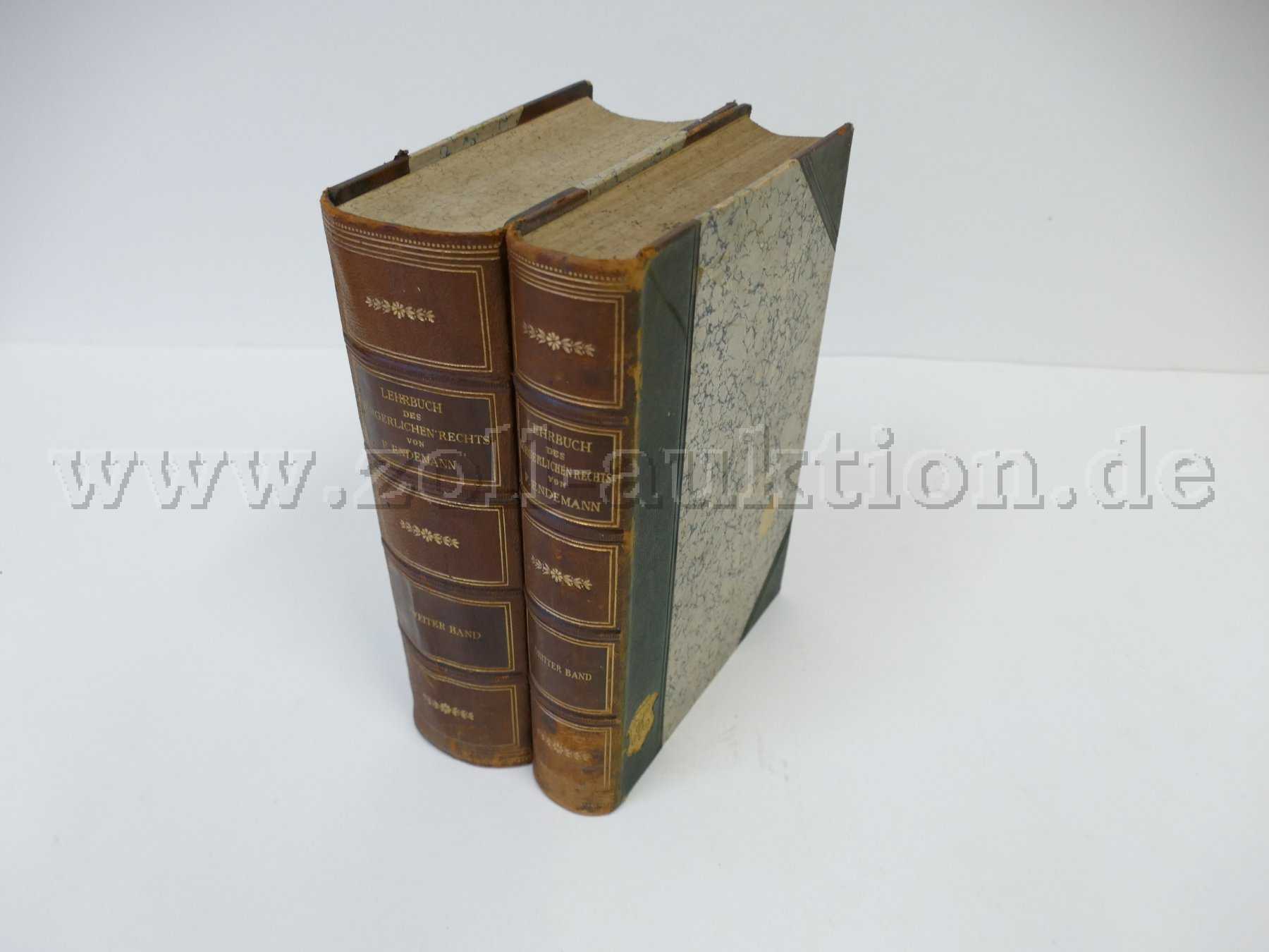 2 antiquarische Bücher - Lehrbuch des Bürgerlichen Rechts, 2. und 3. Band (1900)