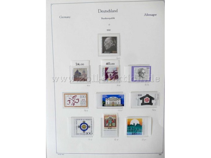 Teilansicht unterschiedliche Briefmarken BRD 1992 und 1993