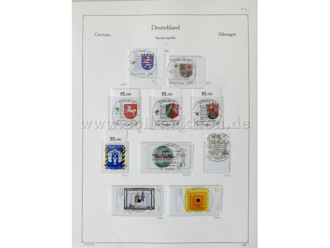 Teilansicht unterschiedliche Briefmarken BRD 1992 und 1993